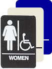 Braille Sign - Women Restroom with Accessible Symbol (6x9)