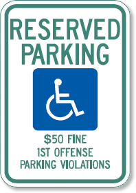 Alabama Handicapped Parking Sign