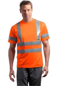 Cornerstone ANSI Class 3 Snag-Resistant Reflective Short Sleeve T-Shirts Orange
