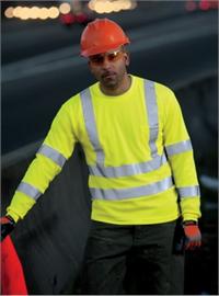 Cornerstone ANSI Class 3 Snag-Resistant Reflective Long Sleeve T-Shirts