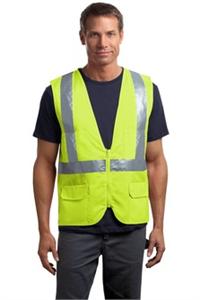 Cornerstone ANSI Class 2 Mesh Back Safety Vest Yellow