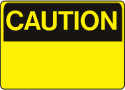 Custom OSHA Caution Sign - Stick on Vinyl