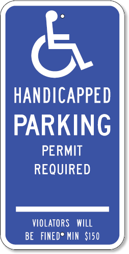 Connecticut Handicapped Parking Sign