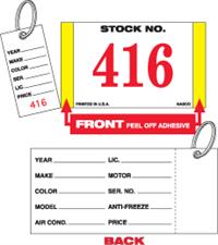 E-Z Find Key Tag Stock Stickers (500 per box)