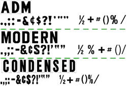 Gemini Punctuation Set - (6'' Letter on 6 7/8'' Panel)