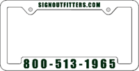 License Plate Frame #492 - White