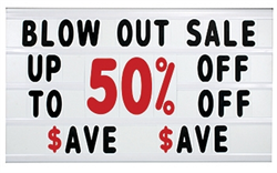 Magic Master Message Board Window Sign with Sign Letters - Horizontal