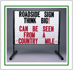 Model 22 Roadside Sign - 48'' x 34'' Sign Face (UPS Shippable)