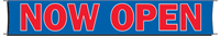Now Open Banner - 3 x 20 Slogan