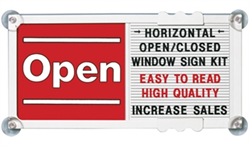 Red and White Open / Closed Sign - Horizontal