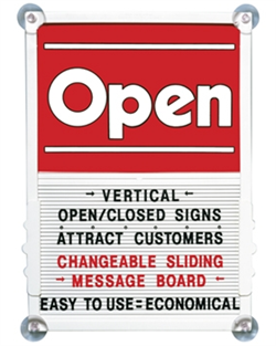Red and White Open / Closed Sign - Vertical