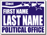 Political Sign Design P91 - One Click Kit - Stars Banner Design