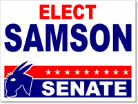 Democrat Political Yard Sign Design - Featuring Donkey