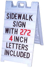 A Frame Signs - With Sign Letters