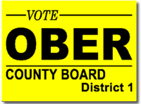 Political Campaign Bandit Sign