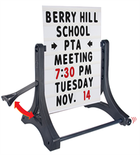 Rolling Swinger Sidewalk Sign Kit - White Sign Face