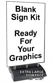 Springer Sidewalk Sign - Ready For Graphics - Blank - EXTRA LARGE