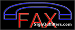 Fax with Phone Graphic Neon Sign - Regular Design