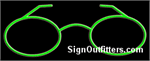 Glasses Graphic Neon Sign - Regular Design