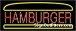 Hamburger Neon Sign - Regular Design