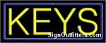 Keys Neon Sign - Regular Design