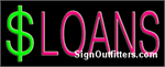 $ Loans Neon Sign - Regular Design