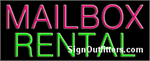 Mailbox Rental Neon Sign - Regular Design
