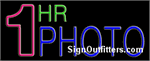 1 Hr Photo Neon Sign - Regular Design