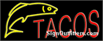 Tacos with Fish Graphic Neon Sign - Regular Design
