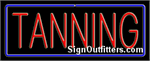 Tanning with Blue Border Neon Sign - Regular Design