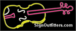 Violin Graphic Neon Sign - Regular Design