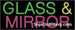 Glass & Mirror Neon Sign - Regular Design
