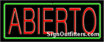 Abierto with Border Neon Sign - Regular Design