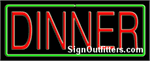 Dinner Neon Sign - Regular Design