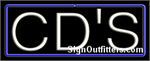 CD's Neon Sign - Regular Design