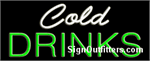 Cold Drinks Neon Sign - Regular Design