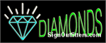 Diamonds Neon Sign - Regular Design