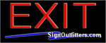 Exit Neon Sign - Regular Design