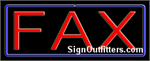 Fax Neon Sign - Regular Design