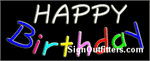 Happy Birthday Neon Sign - Regular Design