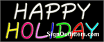 Happy Holiday Neon Sign - Regular Design