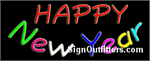 Happy New Year Neon Sign - Regular Design