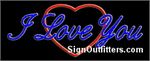I Love You Neon Sign - Regular Design