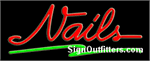 Nails in Script Font Neon Sign - Regular Design