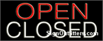 Open Closed Neon Sign - Regular Design