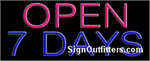 Open 7 Days Neon Sign - Regular Design