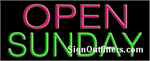Open Sunday Neon Sign - Regular Design