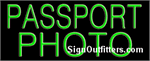 Passport Photo Neon Sign - Regular Design