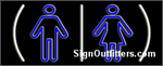 Restrooms Logo Neon Sign - Regular Design