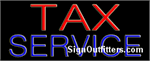 Tax Service Neon Sign - Regular Design